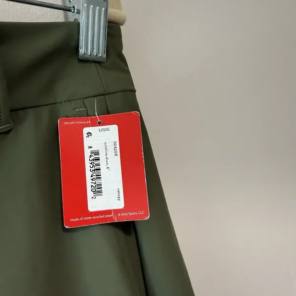 Spanx NWT Green Sunshine 6 Inch Performance Stretch Shorts Size Large - Image 2