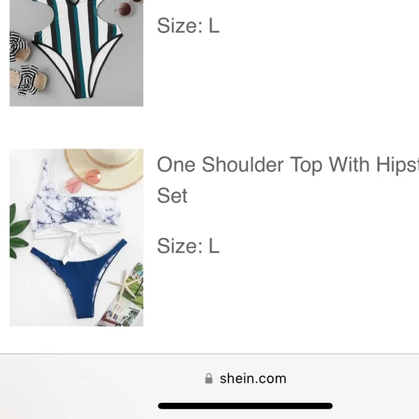 SheIn REVERSIBLE BLUE TYE DYE BIKINI - Image 2