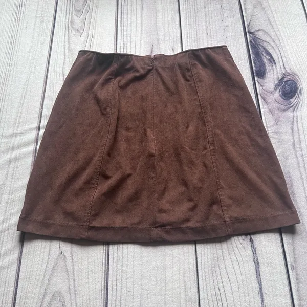 Abercrombie & Fitch Brown Vegan Suede Mini Skirt - Image 6