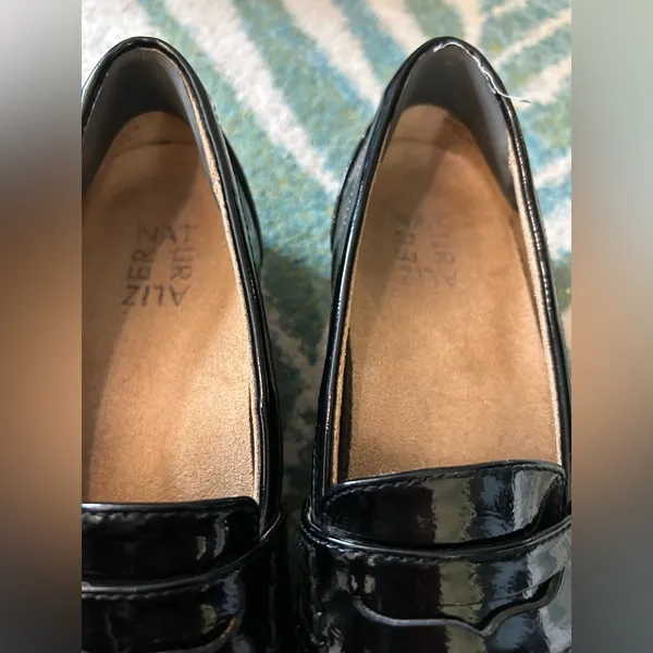 Naturalizer Black Patent Leather Milo Slip On Loafers - Image 5