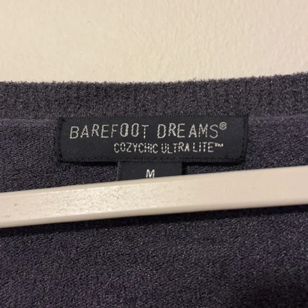 Barefoot Dreams Cozychic Ultra Lite Pullover Sweater Size Medium Gray 495 - Image 3
