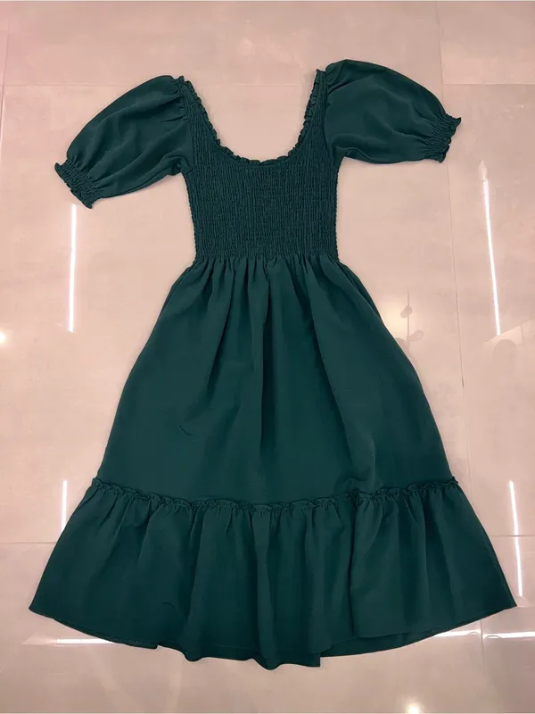 Hill House Home Louisa Nap Dress in green and emerald - Image 5