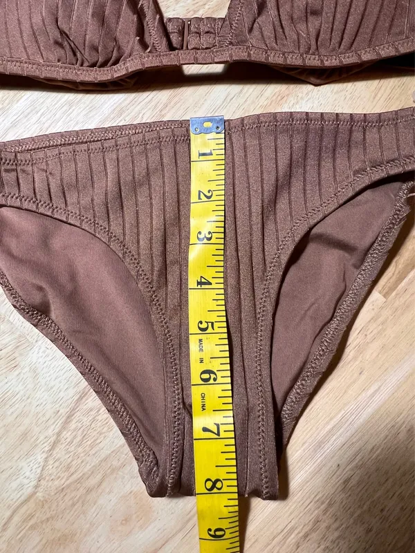 Aerie XS Women's 2 Piece Bikini Swimsuit In Brown BNWTS - Image 3