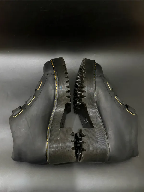 DR. MARTENS Coppola Black Leather Platform Ankle Boots Buckle Women’s Size 9 US - Image 6