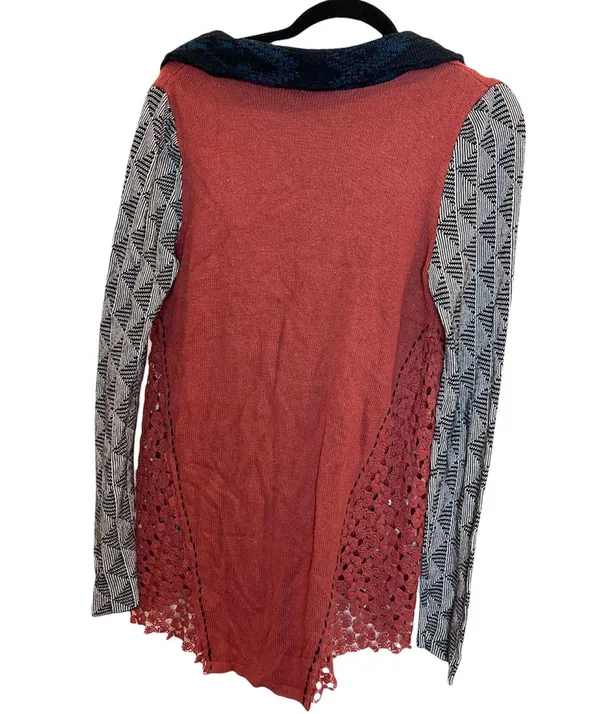Y2K patchwork longline cardigan - Image 2