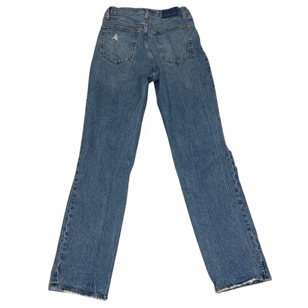 Abercrombie & Fitch The 90’s Straight Leg Ultra High Rise Distressed Jeans 28/6 - Image 10