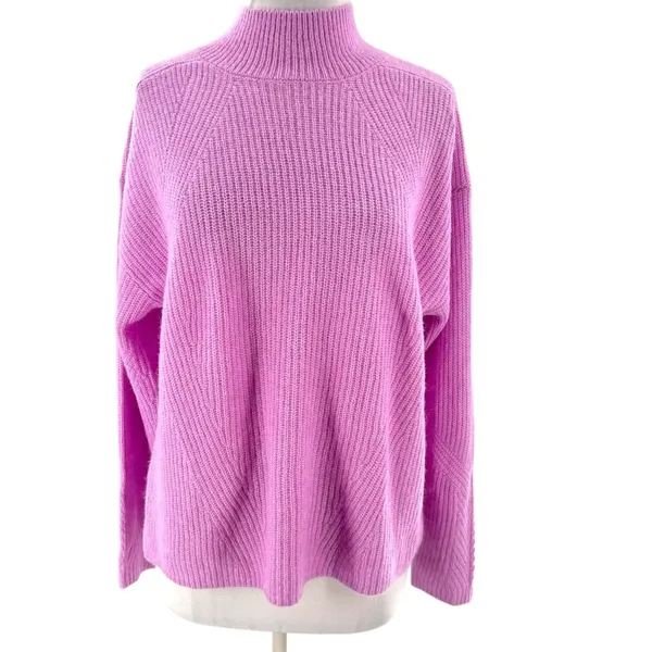 NWT Hugo Boss mock neck sweater‎ sz L light purple pink - Image 2