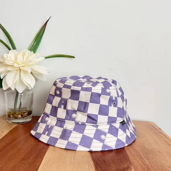 NWT Coach Checkerboard Print‎ Bucket Hat size XS/S - Image 2
