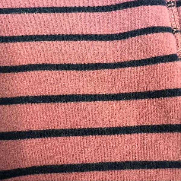 LL Bean Pink Striped 1/4 Zip Pullover Sz S Regular - Image 8