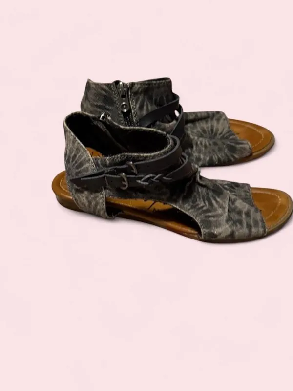 Blowfish Women's Gray Tie Dye Slingback Sandals with Black Straps - Image 2
