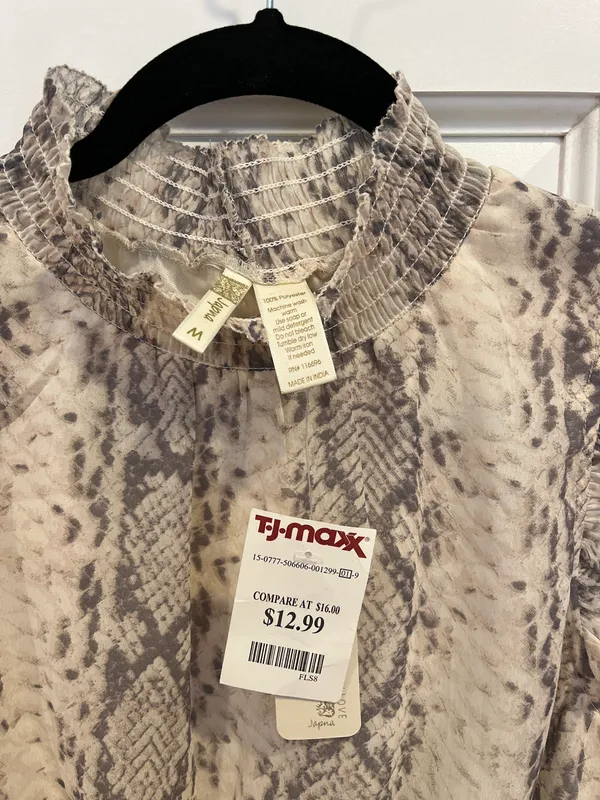 TJ Maxx Japan Snakeskin Top - Image 3