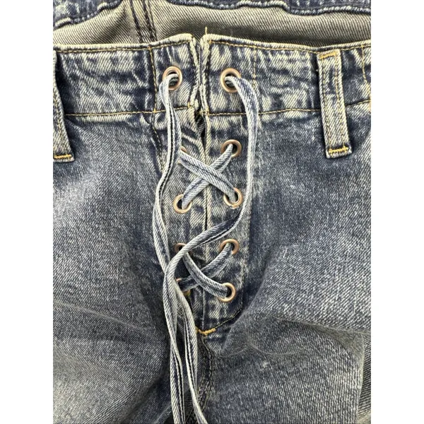 Gap Low Rise 90s Loose Lace Up Jeans Womens 30 Light Wash Wide Leg Y2K - Image 12