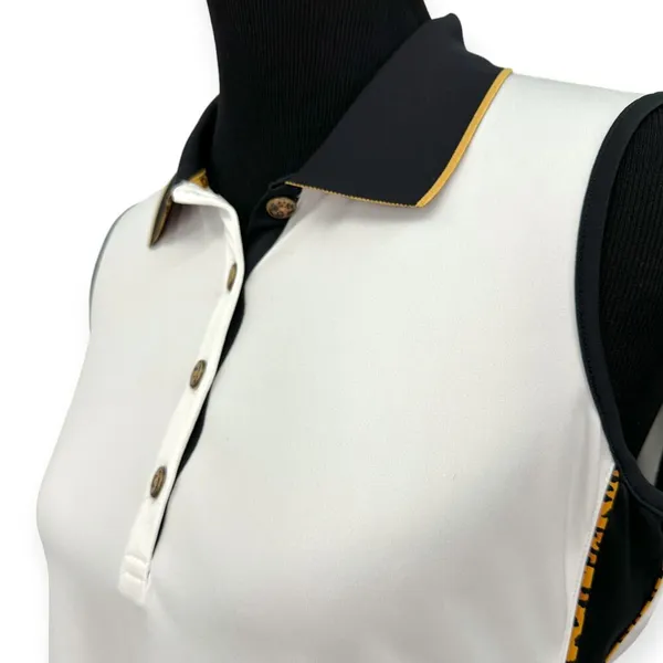 Greg Norman | Medium | ML75 Leopard Accent Play DRY Sleeveless Polo Golf Shirt - Image 2