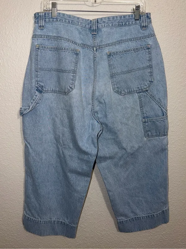 Vintage Gorpcore Capri Crop carpenter Jeans utility chore ranch granny mom - Image 2