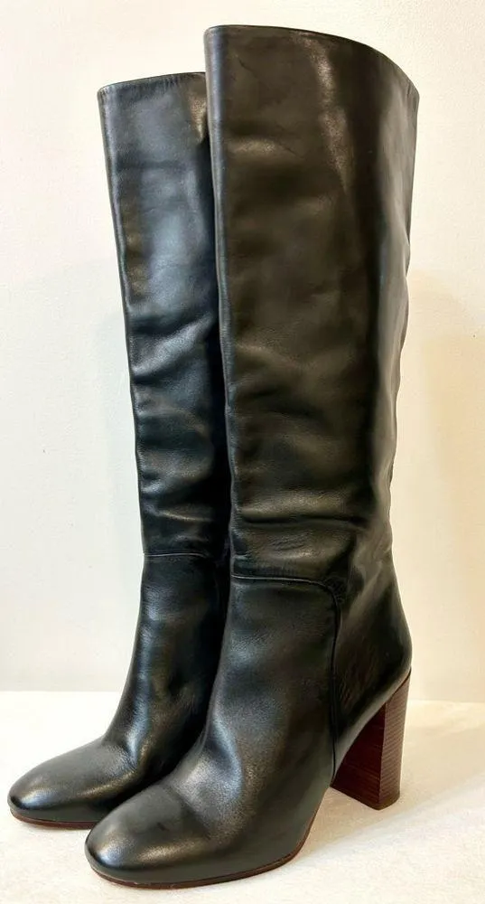 Lands’ End Stanton High Heel Tall Pullon Black Boots Size 9 - Image 3