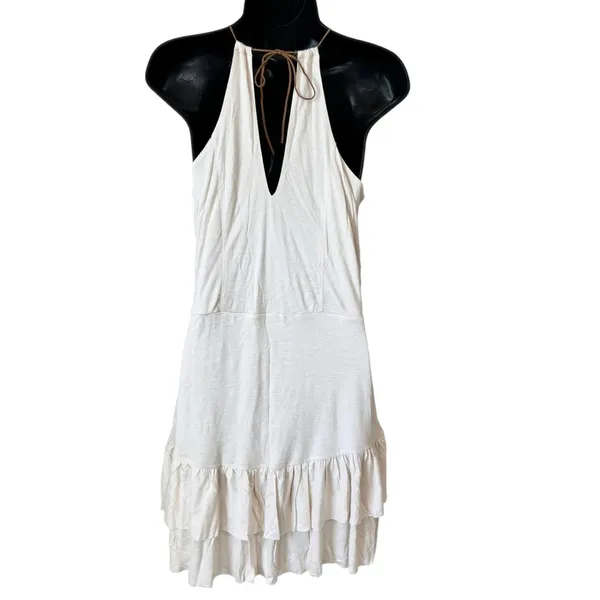 Nordstroms Piper Project Sleeveless Boho Leather Strap Ruffle Skirt Dress - Image 15