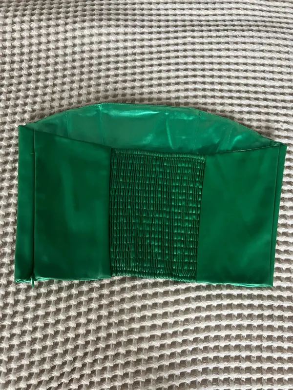 SHEIN Green Strapless Corset Crop Top - Image 2