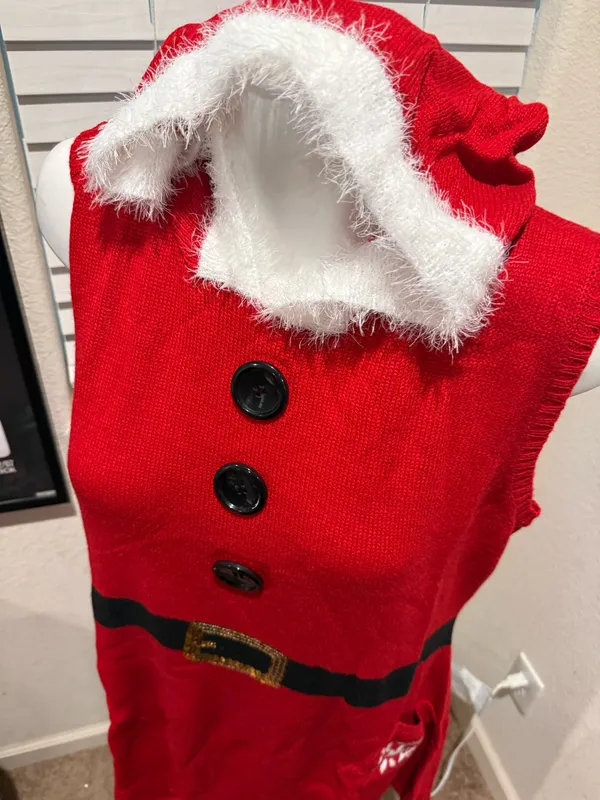 Born Famous Mrs Clause Dress Red Size XL - Image 3