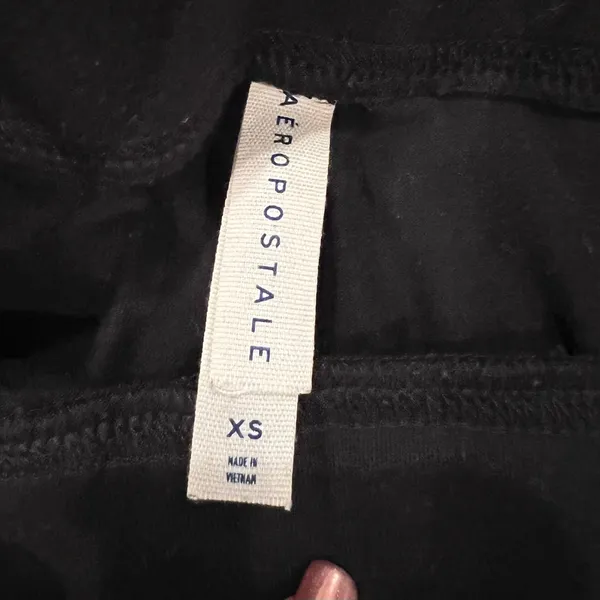 Womens black Aeropostale cotton leggings size XS - Image 2