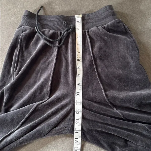 Women’s Scoop Black Wide Leg Velour Pants High Rise Drawstring Waist Size XS NWT - Image 11
