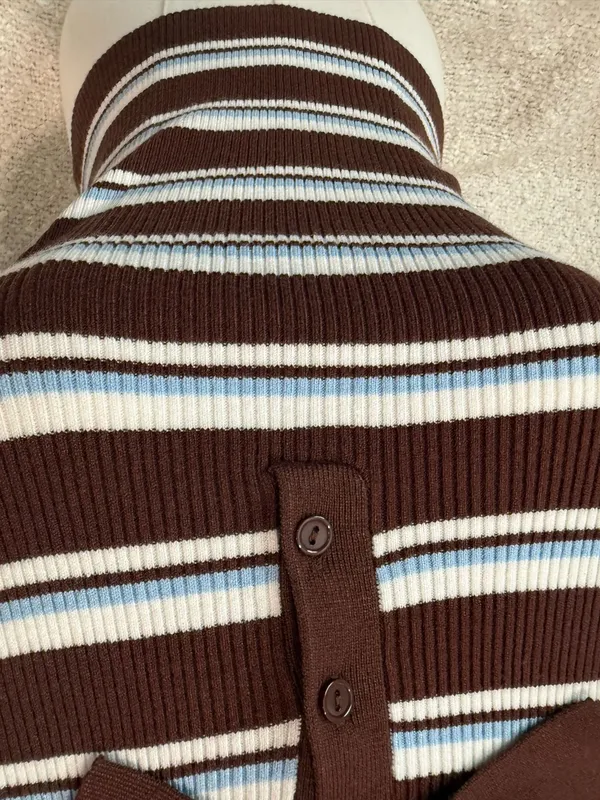 Cute stripped sweater y2k inspired Brown Size XS - Image 2