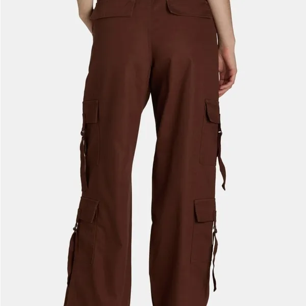 No Boundaries Twill Cargo Pant Womens Brown size small 4/6 nwt teen - Image 4