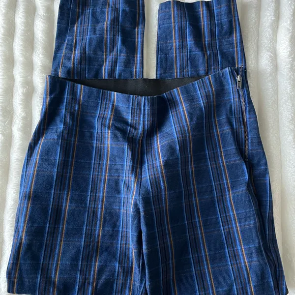 a new day Blue Plaid Women's Straight Leg Pants - Image 6