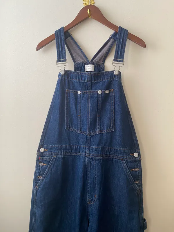 Aritzia Sunday Best Denim Overalls Medium - Image 6