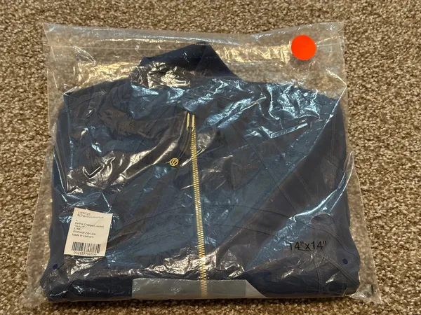 NWT Lululemon Define Cropped Jacket Nulu - Blue Twill/Gold/Gold - 4 - Image 8