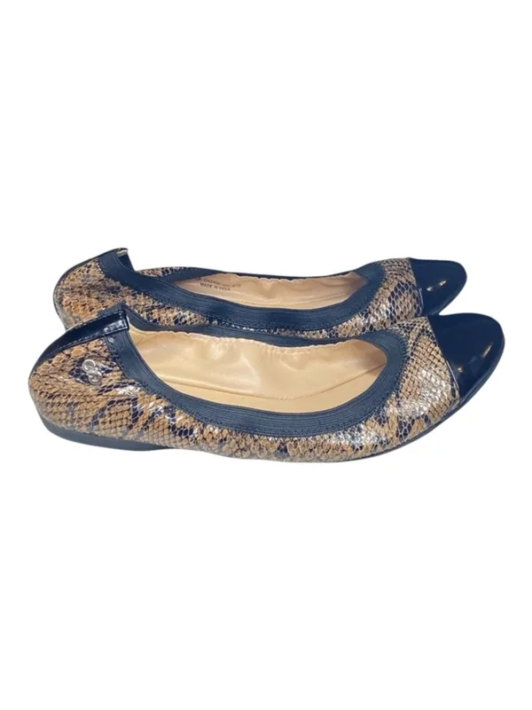 Cole Haan ⌘ Deltona Cap Toe Gore Leather Ballet Flats ⌘ Brown Snakeskin ⌘ 7.5M - Image 3