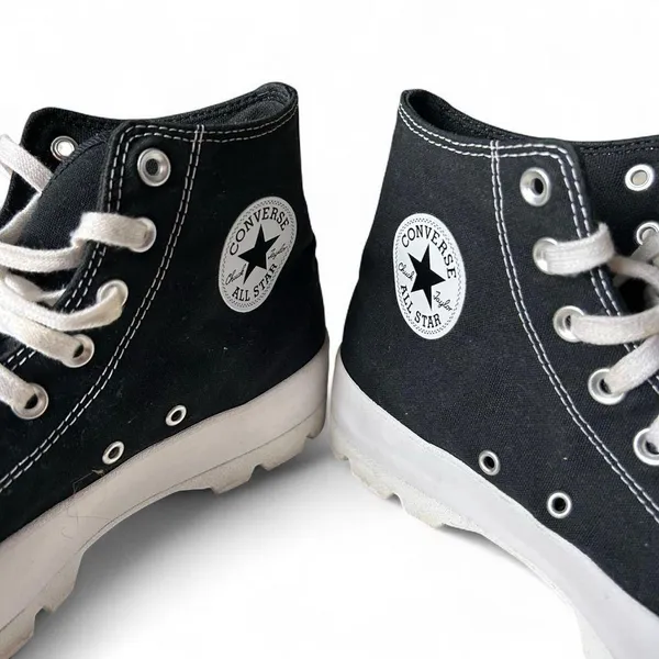 Converse Chuck Taylor All Star Hi Lugged – W 10, Black/White, Lightly Worn - Image 6