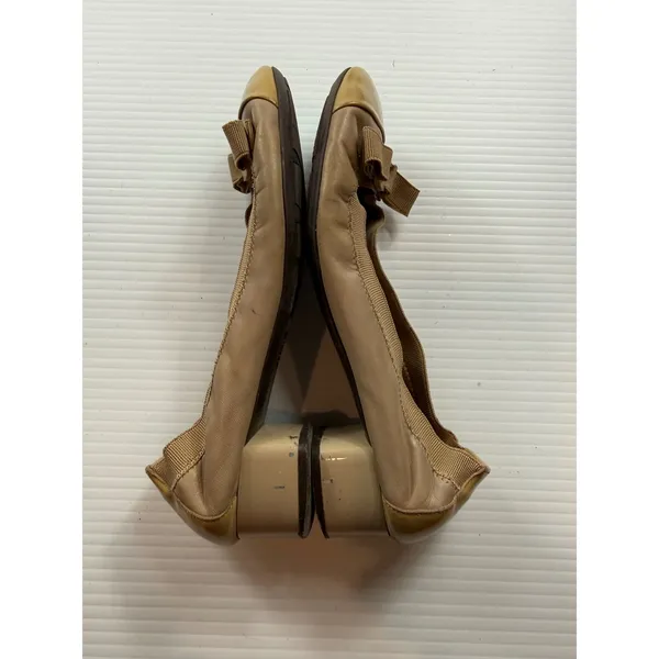 Salvatore Ferragamo Beige Leather Vara Bow Block Heel Pumps Made‎ in Italy sze 6 - Image 5