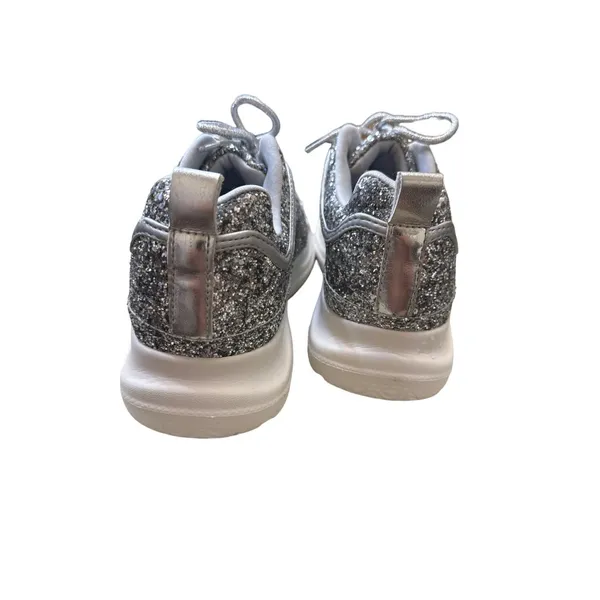 Wild Diva Lounge women’s silver sparkling shoe/ sneakers size 7.5 SKU 3544 - Image 5