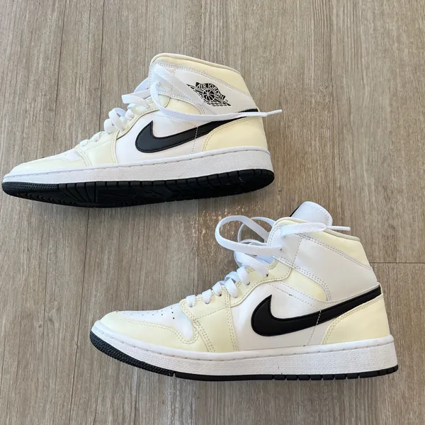 Womens Nike BQ6472-121 Jordan 1 Mid Coconut Milk Sneakers - 10 - Image 6