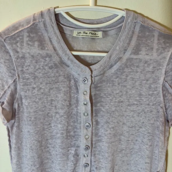 Free People We The Free Henley Top Women Medium Lavender Purple - Image 2