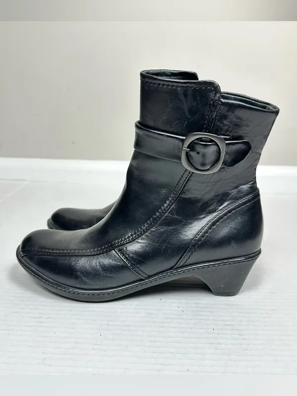 Dansko Mid Calf Leather Heeled Zip-up Boot Size EU 38 - US 7.5/8.0 - Image 4