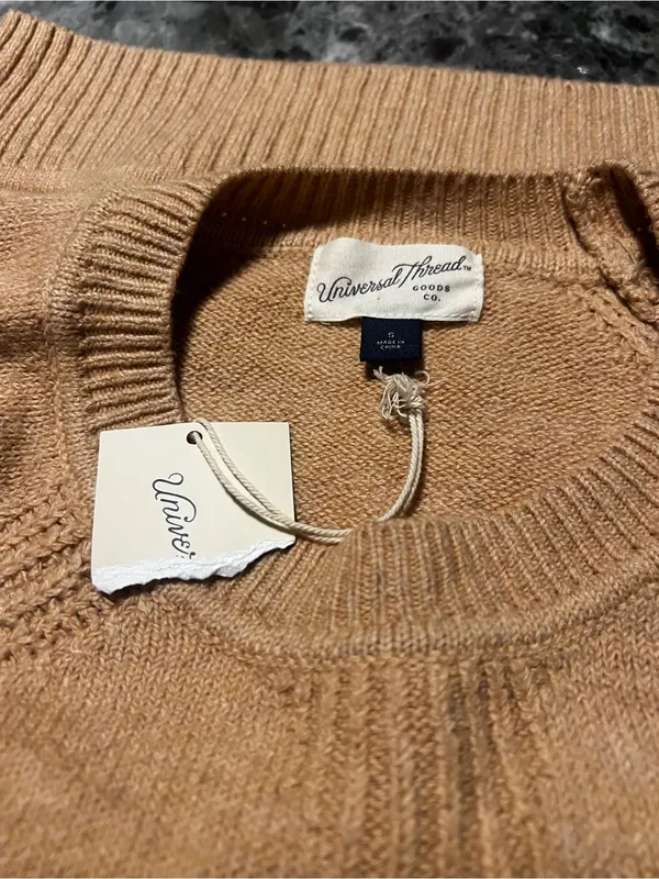 Universal Threads Women's Crewneck‎ Sweater in Camel Tan Size S NWT - Image 2