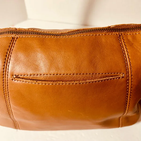 The Sak Sequoia Satchel Leather Embossed Purse Zip Closure +Charm 13” X 8” X 4” - Image 6