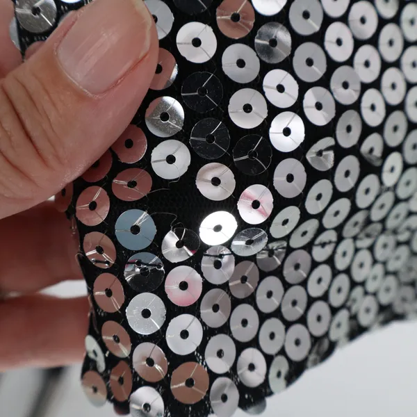 H&M Dress Womens 4 Sequin Racerback Mini Silver Black Shimmer Good - Image 6