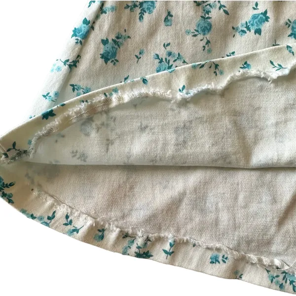 Dress Mini Cutout Floral Print Blue & White XS - Image 9