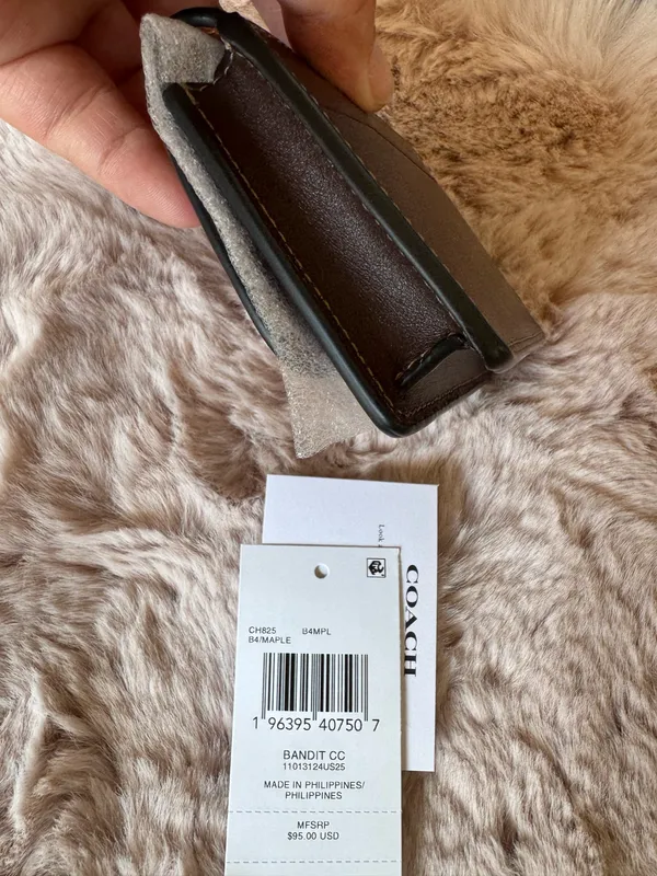 🤎Coach Bandit Card Case - CH825 Maple Luxe Refined Calf Leather w/Brass - NWT - Image 3
