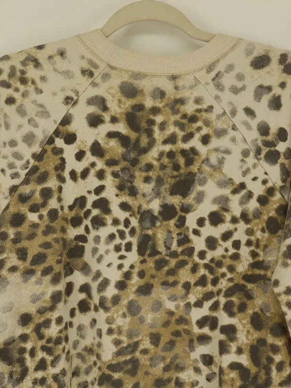 Isabel Marant Étoile Leopard Print Sweatshirt M Animal Print Crewneck Designer - Image 12