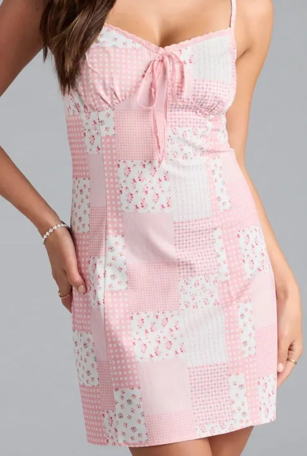 These Three Boutique Storia patchwork mini dress - Image 2