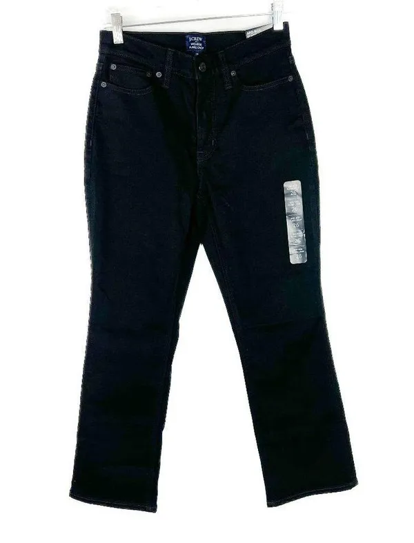 NWT J. Crew Factory Mid-Rise Flare Crop Black Jean in All-Day Stretch Size 26 - Image 2