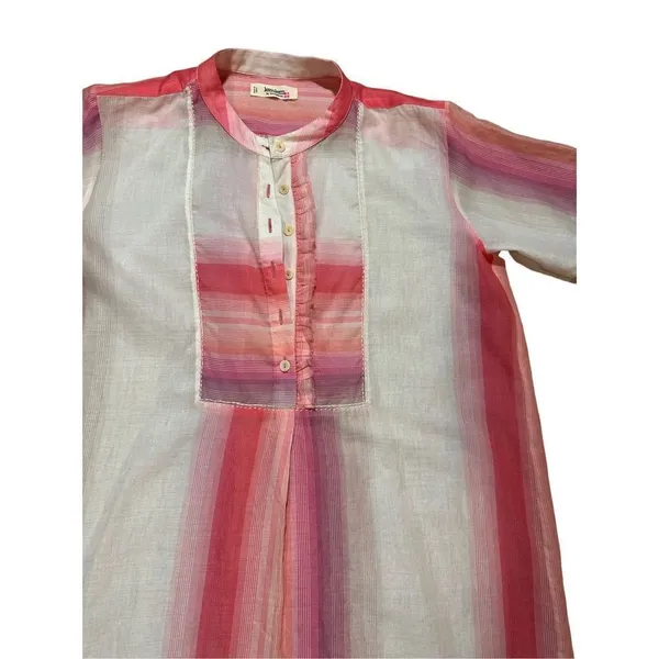 Lemlem‎ pink striped tunic swim cover sz large - Image 5