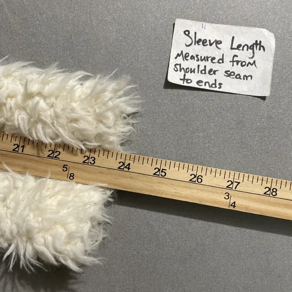 Forever 21 Teddy Jacket Size Small Creamy White Coat Faux Fur Shaggy Glam Chic - Image 11