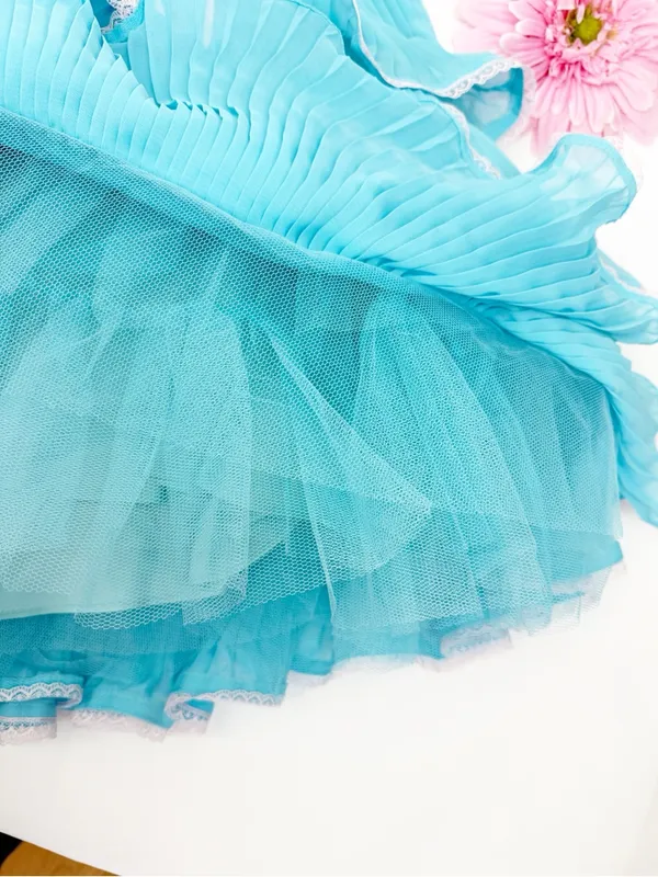Betsey Johnson Vintage 90s 2000s Y2K Cupcake Tea Party Tiered Ruffle Dress Mini - Image 9