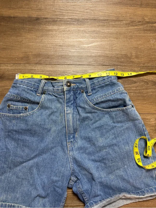 High-Rise Light Blue Denim Bermuda Shorts - Image 4