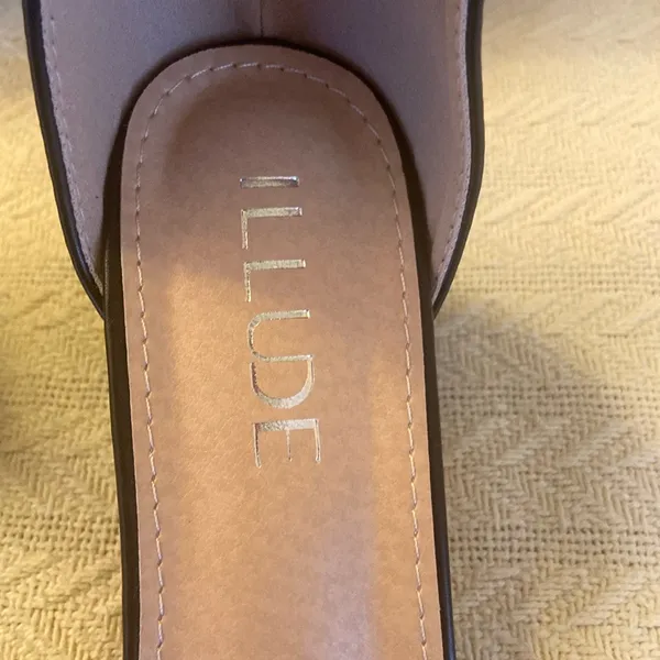 NWT NIB Illude black open toe heel dress shoe. 9 2 in heel - Image 7