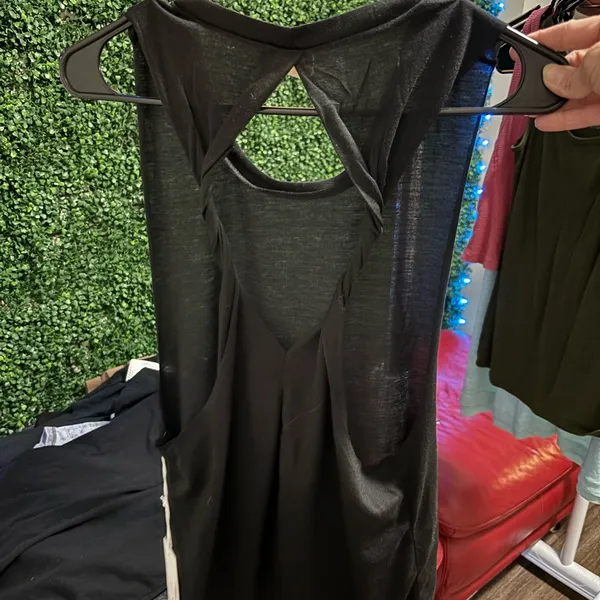 Lagaci Black Sheer Tank Top Size L - Image 2